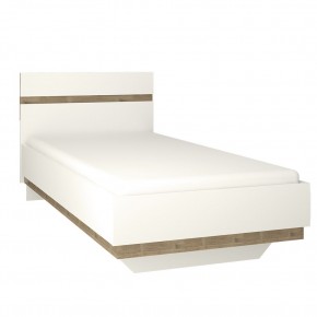 Кровать 90/TYP 90, LINATE ,цвет белый/сонома трюфель в Нягани - nyagan.mebel-74.com | фото