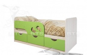 Кровать детская Минима Лего 1.86 (крем/дуб атланта) в Нягани - nyagan.mebel-74.com | фото