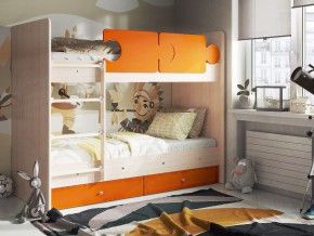 Кровать двухъярусная "Тетрис" (щиты) с бортиками + ящики в Нягани - nyagan.mebel-74.com | фото