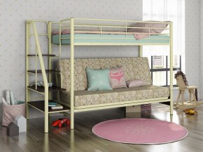 Кровать двухъярусная с диваном "Мадлен-3" (Белый/Фиолетовы) в Нягани - nyagan.mebel-74.com | фото