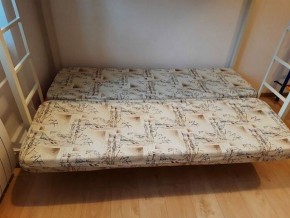 Кровать двухъярусная с диваном "Мадлен" (Коричневый/Бежевый) в Нягани - nyagan.mebel-74.com | фото