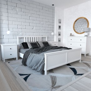 Кровать Ф-156.02 двухспальная 160х200 из массива сосны, цвет белый в Нягани - nyagan.mebel-74.com | фото