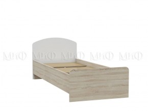 МАРТИНА Кровать 800 с настилом ЛДСП (Белый глянец/дуб сонома) в Нягани - nyagan.mebel-74.com | фото
