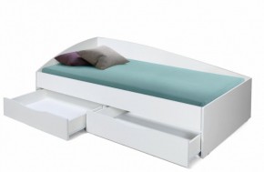Кровать одинарная "Фея - 3" асимметричная 2000х900 (белая) в Нягани - nyagan.mebel-74.com | фото