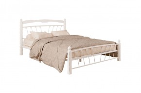 Кровать "Муза 1" КМД10  БЕЛАЯ (1600*2000) (ножки-белые) с коваными изделиями в Нягани - nyagan.mebel-74.com | фото
