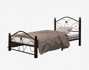 Кровать "Селена 1" Черная (900*2000) (ножки-шоколад) с коваными элементами в Нягани - nyagan.mebel-74.com | фото