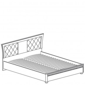 Кровать с мягким изголовьем №198 "Лючия" (1600) Дуб оксфорд серый в Нягани - nyagan.mebel-74.com | фото