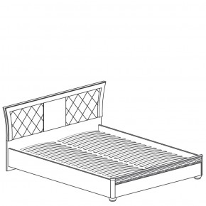 Кровать с мягким изголовьем №200 "Лючия" (1800) Дуб оксфорд серый в Нягани - nyagan.mebel-74.com | фото