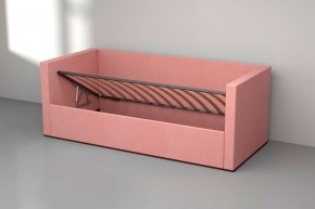 Кровать с ПМ (арт.030) (с/м 900*2000мм) (б/матр), ткань розовая в Нягани - nyagan.mebel-74.com | фото