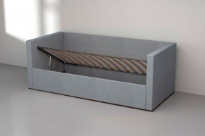 Кровать с ПМ (арт.030) (с/м 900*2000мм) (б/матр), ткань серый в Нягани - nyagan.mebel-74.com | фото