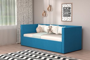 Кровать с ПМ (арт.030) (с/м 900*2000мм) (б/матр), ткань синяя в Нягани - nyagan.mebel-74.com | фото
