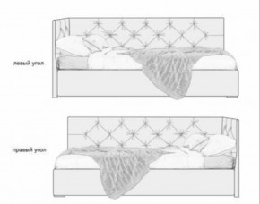 Кровать угловая Хлоя интерьерная +основание (120х200) в Нягани - nyagan.mebel-74.com | фото