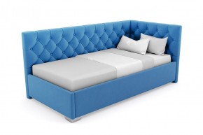 Кровать угловая Виола интерьерная +основание (120х200) 1 кат. ткани в Нягани - nyagan.mebel-74.com | фото