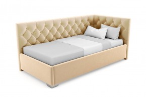 Кровать угловая Виола интерьерная +основание/ПМ/бельевое дно (120х200) в Нягани - nyagan.mebel-74.com | фото