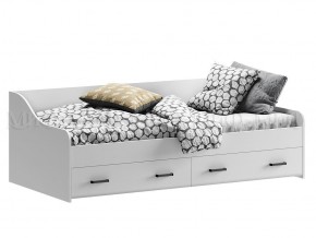 ВЕГА NEW Кровать 900 с настилом ЛДСП (Белый глянец/белый) в Нягани - nyagan.mebel-74.com | фото