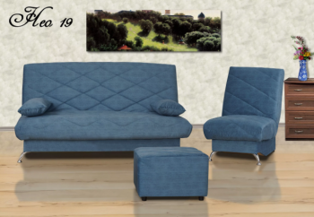 Комплект мягкой мебели НЕО 19 (3+1+ Пуф) в Нягани - nyagan.mebel-74.com | фото