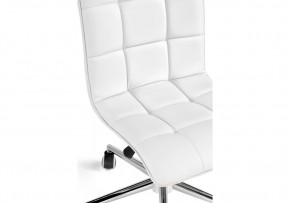 Офисное кресло Квадро экокожа белая / хром в Нягани - nyagan.mebel-74.com | фото