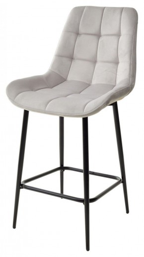 Полубарный стул ХОФМАН, цвет H-09 Светло-серый, велюр / черный каркас H=63cm М-City в Нягани - nyagan.mebel-74.com | фото