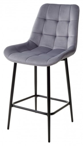 Полубарный стул ХОФМАН, цвет H-14 Серый, велюр / черный каркас H=63cm М-City в Нягани - nyagan.mebel-74.com | фото