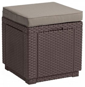 Пуфик Куб с подушкой (Cube with cushion) графит - прохладный серый в Нягани - nyagan.mebel-74.com | фото