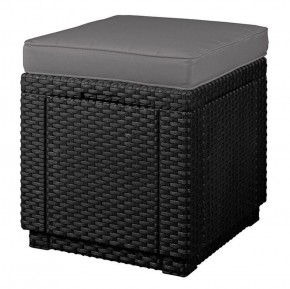 Пуфик Куб с подушкой (Cube with cushion) графит - прохладный серый в Нягани - nyagan.mebel-74.com | фото
