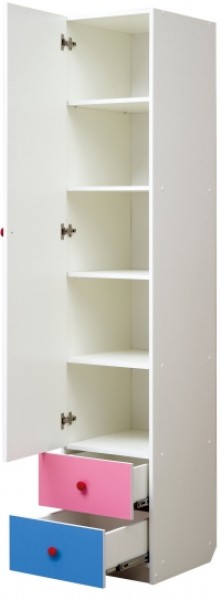 Шкаф 1-но дверный с ящиками и фотопечатью Совята 1.2 (400) в Нягани - nyagan.mebel-74.com | фото