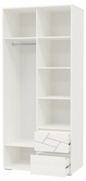 Шкаф 2-х дверный с ящиками АДЕЛИНА (4-4831рам.б) в Нягани - nyagan.mebel-74.com | фото