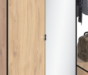 Шкаф 2х дверный с зеркалом Лофт СБ-3111 (Дуб Минерва) в Нягани - nyagan.mebel-74.com | фото