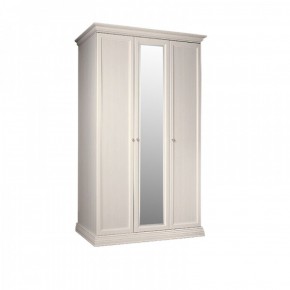 Шкаф 3-х дверный для платья и белья (1 зеркало) Амели штрих-лак (АМШ1/3) в Нягани - nyagan.mebel-74.com | фото