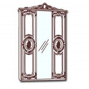 Шкаф 3-х дверный с зеркалами (01.143) Роза (беж) в Нягани - nyagan.mebel-74.com | фото