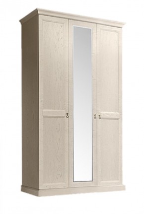 Шкаф 3-х дверный (с зеркалом) для платья и белья Венеция дуб седан (ВНШ1/3) в Нягани - nyagan.mebel-74.com | фото