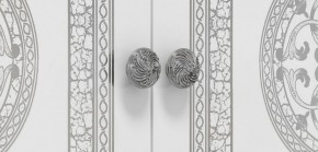 Шкаф 4-х дверный с зеркалами (12.244) Грация (белый/серебро) в Нягани - nyagan.mebel-74.com | фото