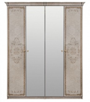 Шкаф 4-х створчатый (1+2+1) с Зеркалом "Патрисия" (крем) в Нягани - nyagan.mebel-74.com | фото