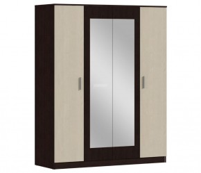 Шкаф 4х дверный с зеркалами Уют СБ-2750/1.Н (Венге/Паллада) в Нягани - nyagan.mebel-74.com | фото