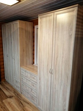 Шкаф для белья со штангой, полками и ящиками арт. 113 в Нягани - nyagan.mebel-74.com | фото