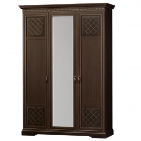 Шкаф для одежды 3-дверный №800 Парма Дуб нортон темный в Нягани - nyagan.mebel-74.com | фото