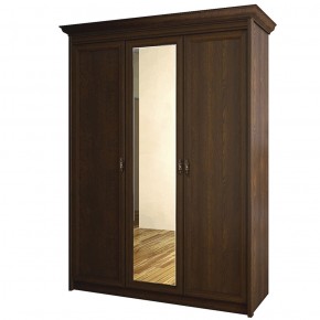 Шкаф для одежды 3-дверный с зеркалом №671 Флоренция Дуб оксфорд в Нягани - nyagan.mebel-74.com | фото