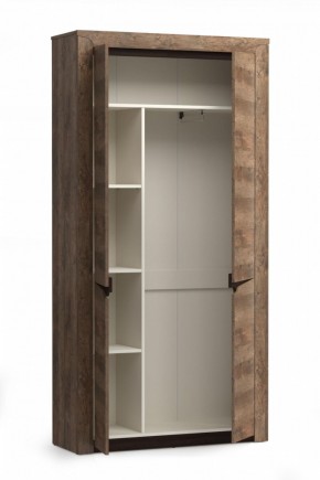 Шкаф для одежды 33.18 "Лючия" (бетон пайн белый / венге / белый) в Нягани - nyagan.mebel-74.com | фото