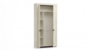 Шкаф для одежды 33.18 "Лючия" (бетон пайн белый / венге / белый) в Нягани - nyagan.mebel-74.com | фото