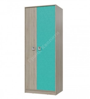 Шкаф для одежды Сити (Арт. 6-9411) Дуб Сонома/Аква в Нягани - nyagan.mebel-74.com | фото