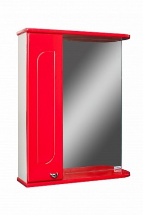 Шкаф-зеркало Радуга Красный 50 левый АЙСБЕРГ (DA1122HZR) в Нягани - nyagan.mebel-74.com | фото