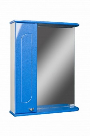 Шкаф-зеркало Радуга Синий металлик 55 левый АЙСБЕРГ (DA1129HZR) в Нягани - nyagan.mebel-74.com | фото