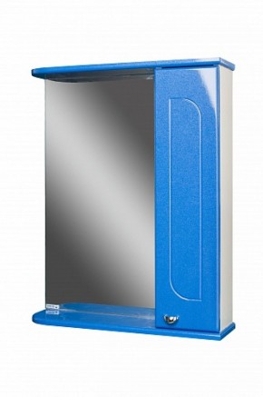 Шкаф-зеркало Радуга Синий металлик 55 правый АЙСБЕРГ (DA1129HZR) в Нягани - nyagan.mebel-74.com | фото