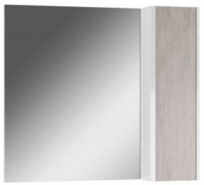 Шкаф-зеркало Uno 80 Дуб серый левый/правый Домино (DU1504HZ) в Нягани - nyagan.mebel-74.com | фото