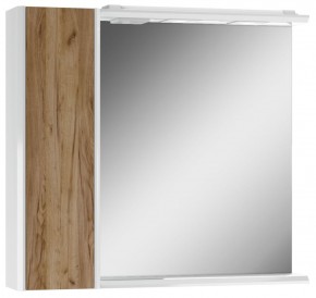 Шкаф-зеркало Uno 80 Дуб ВОТАН Эл. левый Домино (DU1509HZ) в Нягани - nyagan.mebel-74.com | фото