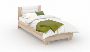 Спальня Аврора Кровать 120 со встроенным основанием под матрас Дуб сонома/Белый в Нягани - nyagan.mebel-74.com | фото