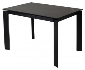 Стол CORNER 120 MATT BLACK MARBLE SOLID CERAMIC / BLACK, ®DISAUR в Нягани - nyagan.mebel-74.com | фото