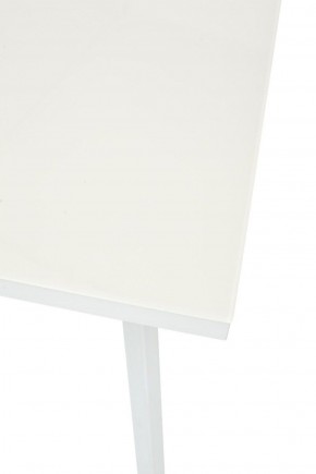 Стол ФИН 120 Латте, стекло/ Белый каркас М-City в Нягани - nyagan.mebel-74.com | фото