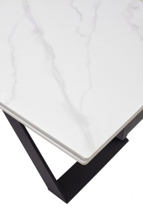 Стол LIVORNO 180 MATT WHITE MARBLE SOLID CERAMIC / BLACK, ®DISAUR в Нягани - nyagan.mebel-74.com | фото