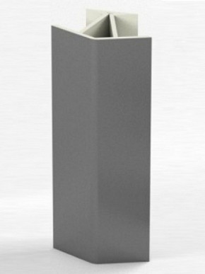 Угловое соединение для цоколя 135 гр. h100 мм (Алюминий, Белый, Черный, Сонома) в Нягани - nyagan.mebel-74.com | фото